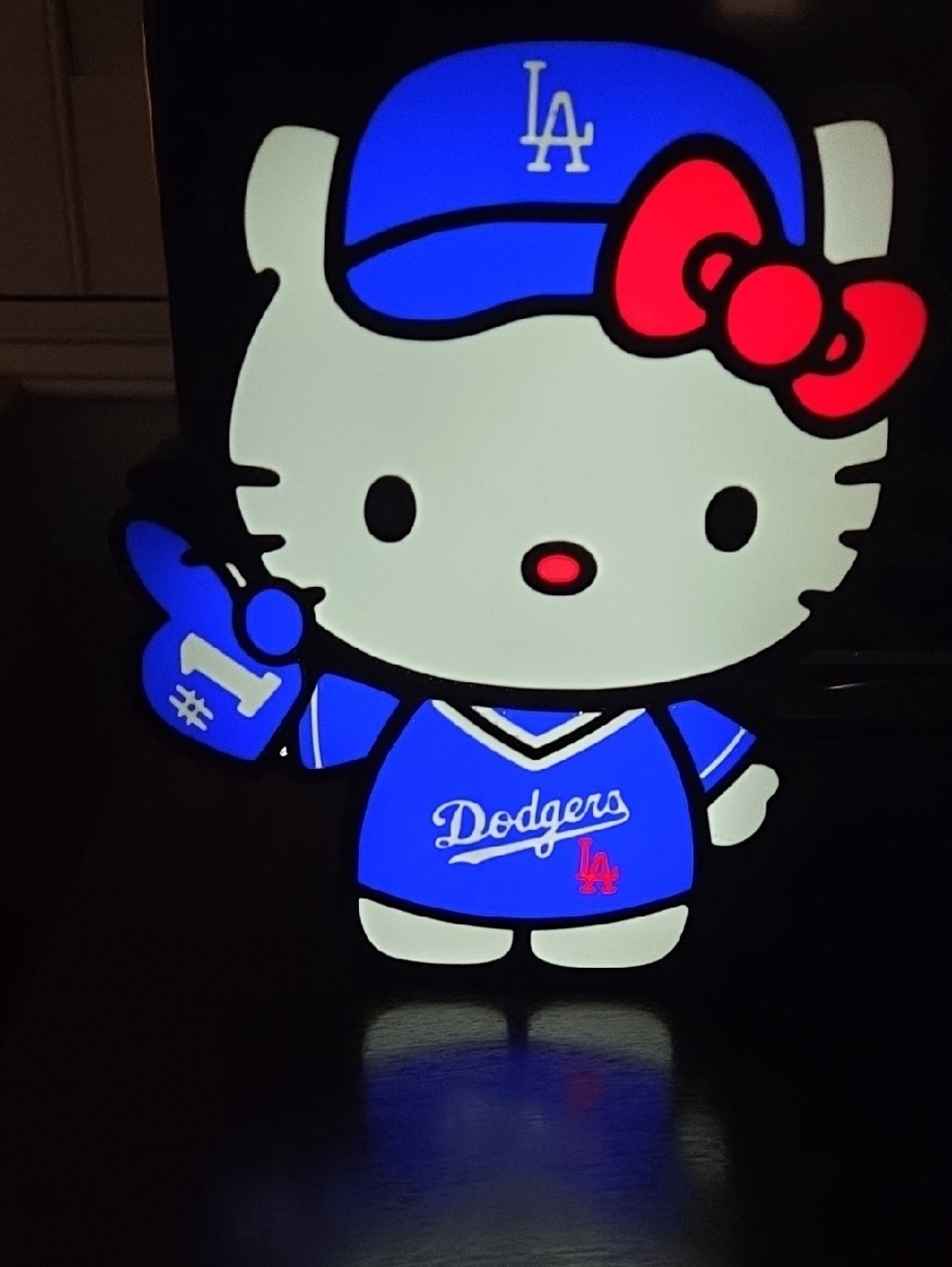 Hello Kitty Los Angeles Dodgers Light-Up Figure - Blue & Red